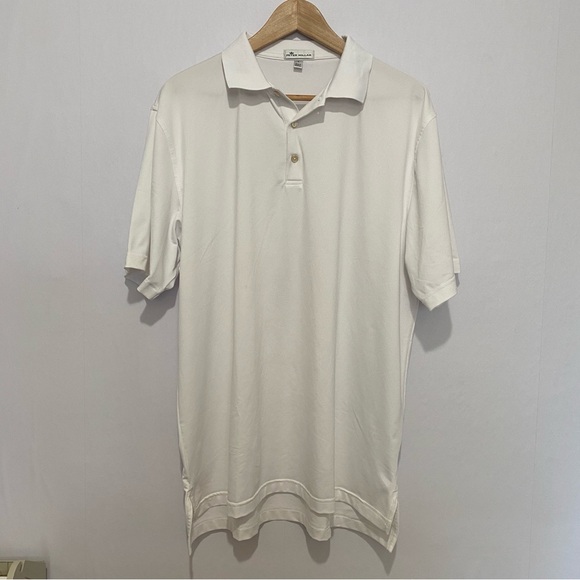 Peter Millar Other - Peter Millar White Polo Shirt Size Large Classic Short Sleeve Golf Casual